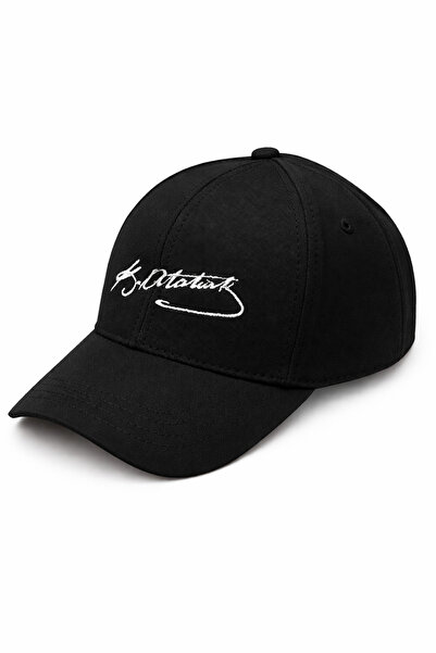 Zee Atatürk İmzalı Pamuklu Gabardin Kumaş Kırmızı Spor Şapka