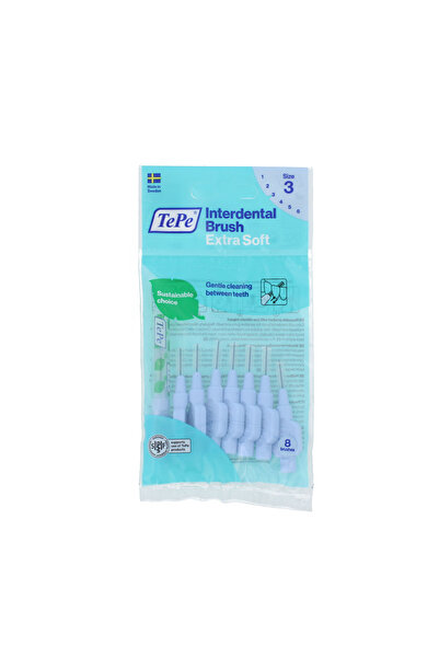 TePe Екстра меки интердентални четки 3 сини (0,6 мм) 8 бр.
