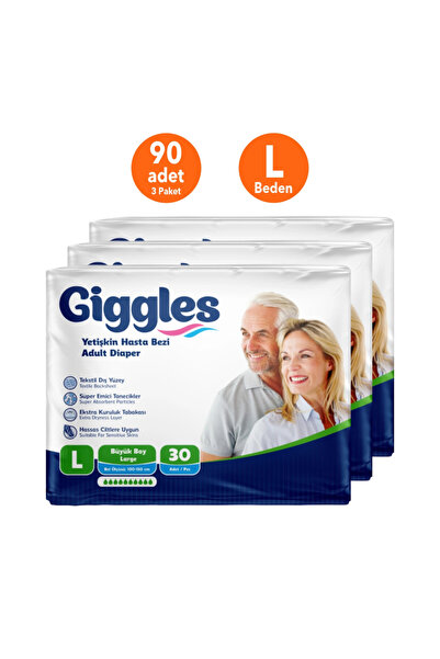 giggles Yetişkin Bel Bağlamalı Hasta Bezi Large (L) - 90 Adet