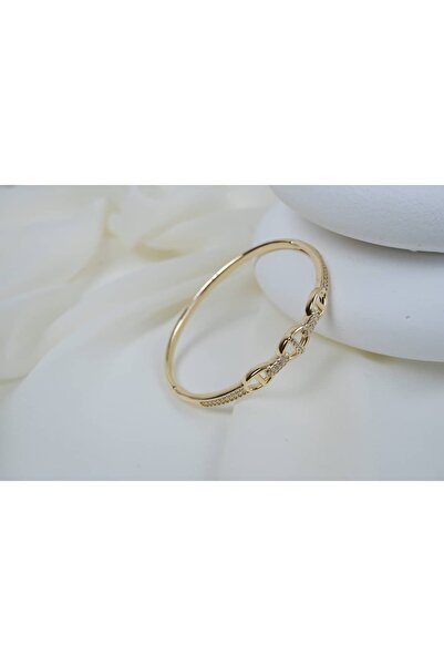 ATELİER TUĞBA Klpç061 Connecting Formed Zircon Stone Gold Clamp (Inner Diamet...