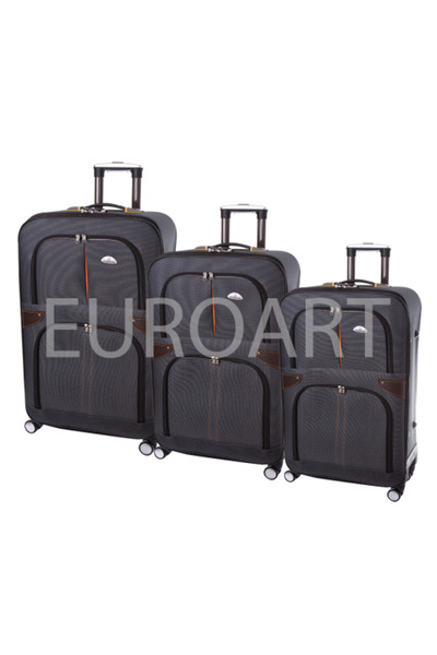 decotoys Blue textile suitcases 3/set