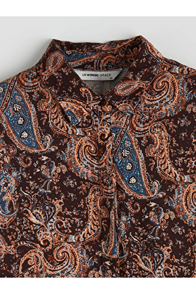 LC Waikiki Brown Patterned Women's Shirt Tunic
