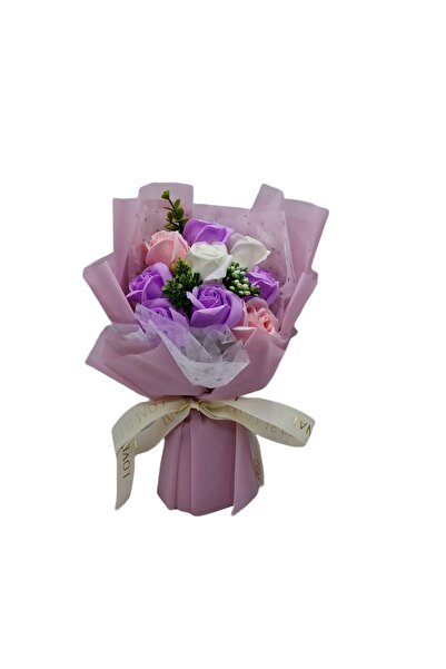 decotoys Buchet din flori artificiale 9 trandafiri