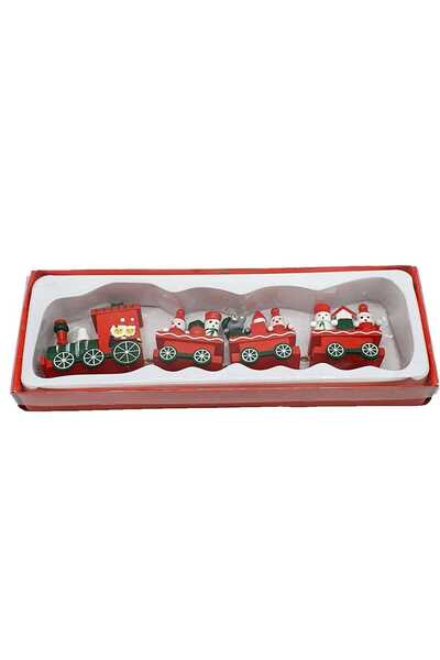 decotoys Tren lemn craciun