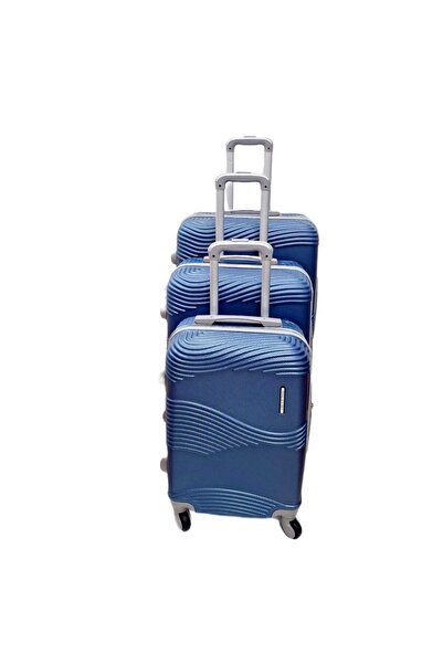 decotoys Set 3 valize plastic albastru