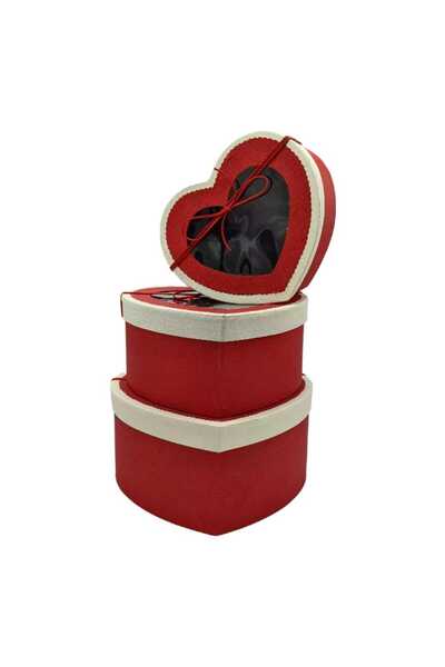decotoys Heart cardboard box 3/set