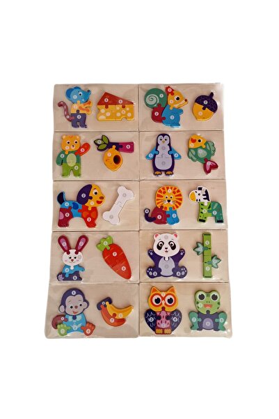 decotoys Puzzle lemn 5/set mixte