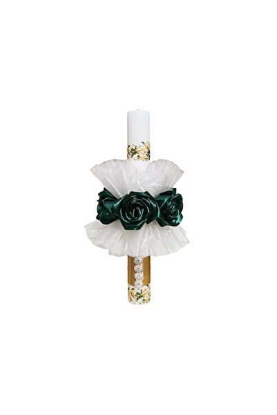 FABRICA DE LUMANARI GHIOROC Baptism Candle, Ornate, FABRICA DE LUMANARI, H 35...