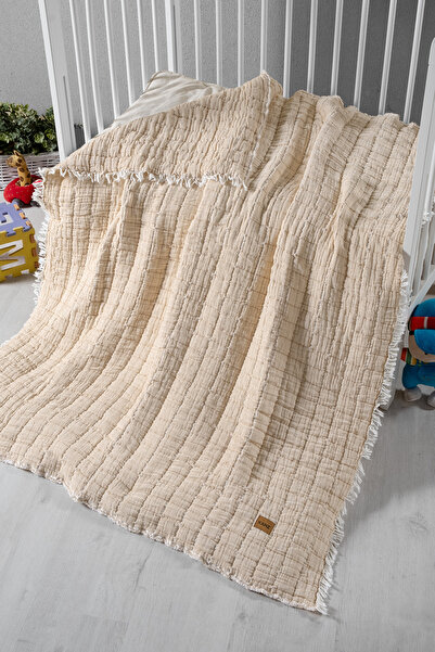 Kanz Light Müslin Bebek Yorganı 115x125 cm - Bej