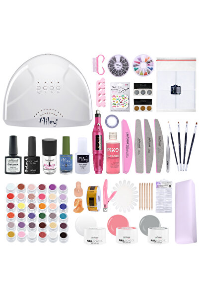 Lila Rossa Gel nail building kit, NailSchool with sunone led uv lamp + 36 col...