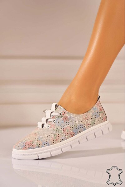 Joana Tazia Women Beige Leather Loafers