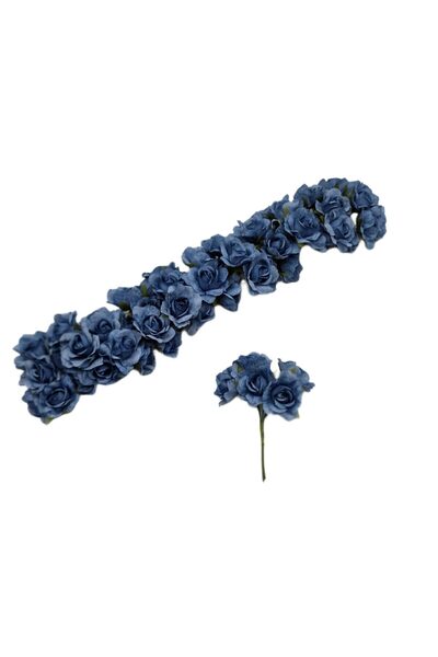 decotoys Flori artificiale 60 trandafiri indigo