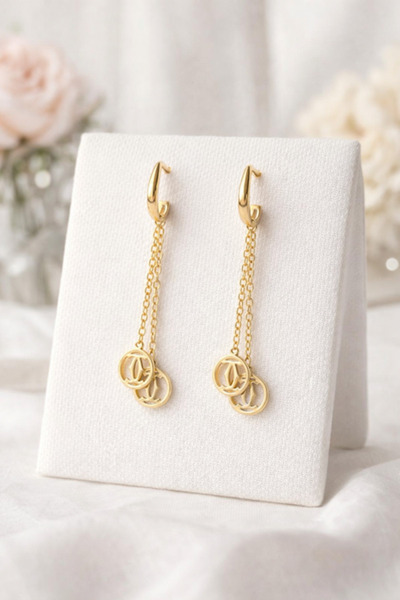 Inovius Елегантни обеци, позлатени медни - LMG4032