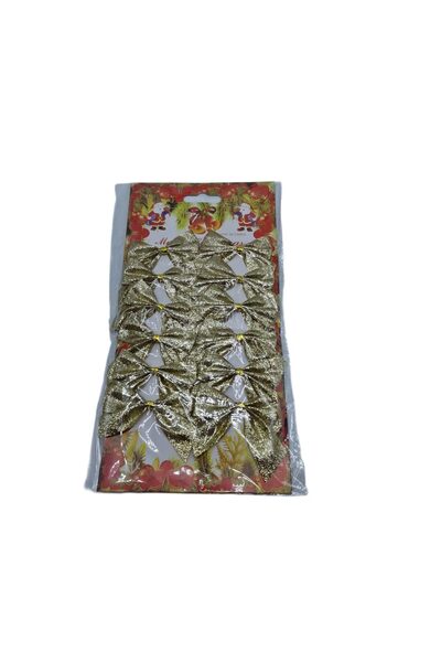 decotoys Funda catifea auriu Craciun 5 seturi