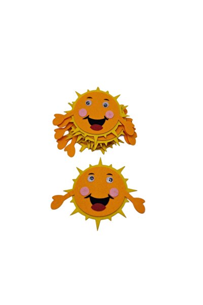 decotoys Figurina fetru soare 8/set