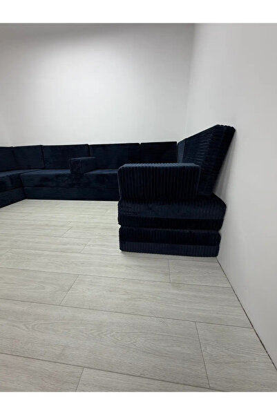 BAKIRÖZÜ HOME Premium Kadife Kumaş, Konforlu Yer Kanepesi ,Modüler Şark Köşes...