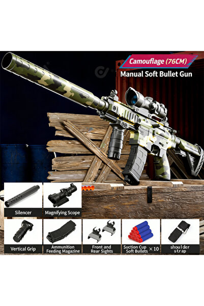 Sumkyle مسدس قنص رغوي واقعي مزود بمنظار، مسدس سهام للأطفال الصغار مع سهام رغو...