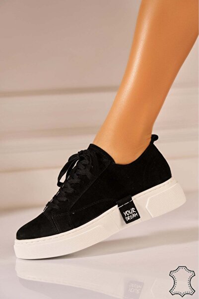 Joana Μαύρα Διπλής όψης Γνήσιο Δέρμα Αθλητικό παπούτσι Eviry