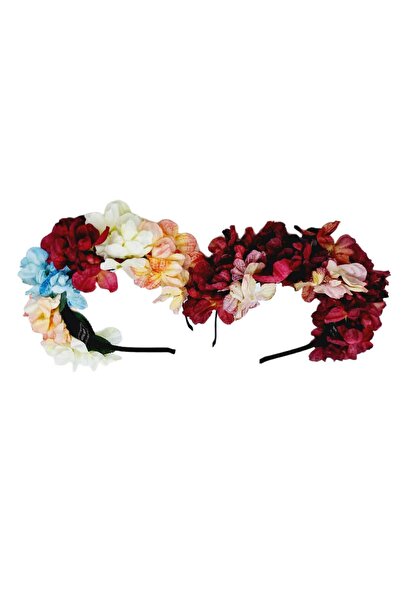 decotoys Bentiță cu flori artificiale 12/set