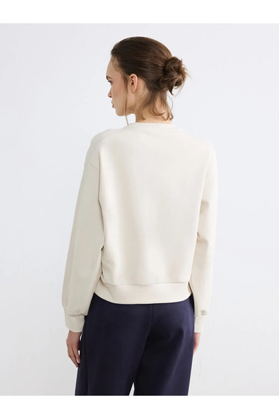 LC Waikiki   Gray Crew Neck Oversize Women's Sweatshirt