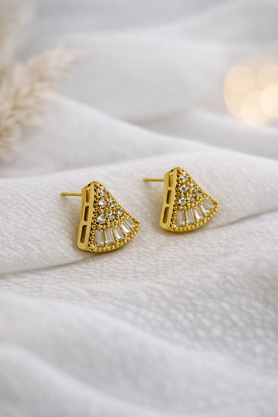 Inovius Елегантни обеци, позлатени медни - LMG4006