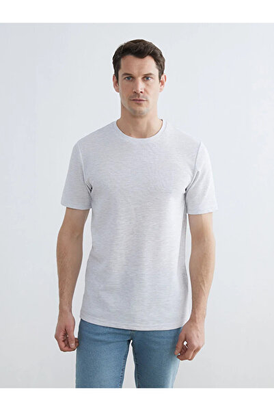 LC Waikiki Beige Crew Neck Men's T-Shirt