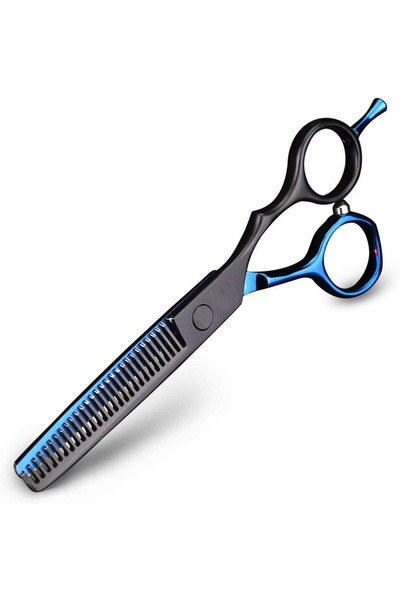 SELA Foarfeca de filat profesionala Sela, Neagru+Albastru 16 cm