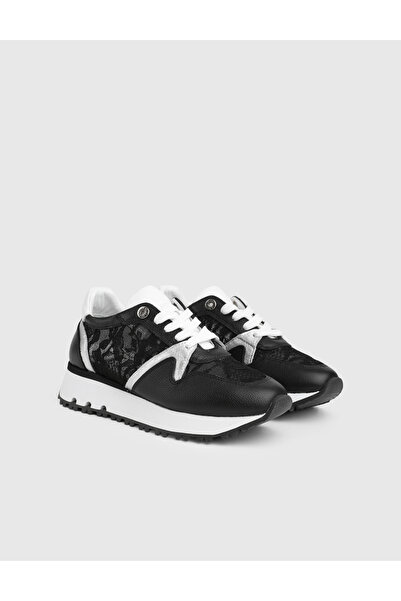 İLVİ York Genuine Leather Women's Black Sports Shoes