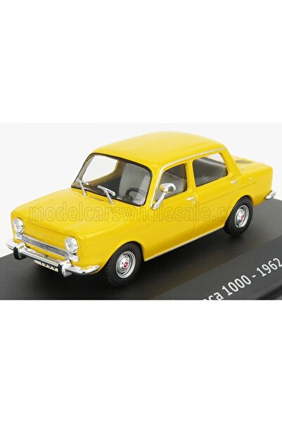JPT Simca 1000 1962 1:43 Diecast Model w/ Case Yellow
