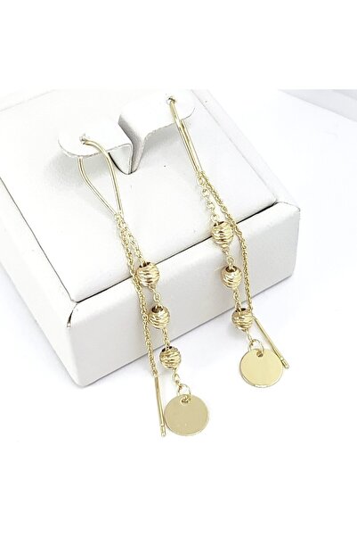 Milena Cercei Placati Cu Aur 14k in Doua Straturi , hipoalergenici, - Lungime...