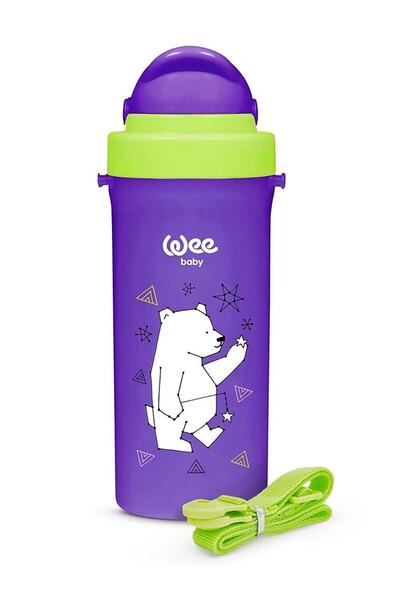 Wee Baby Glass with Straw 300 ml - Lilac