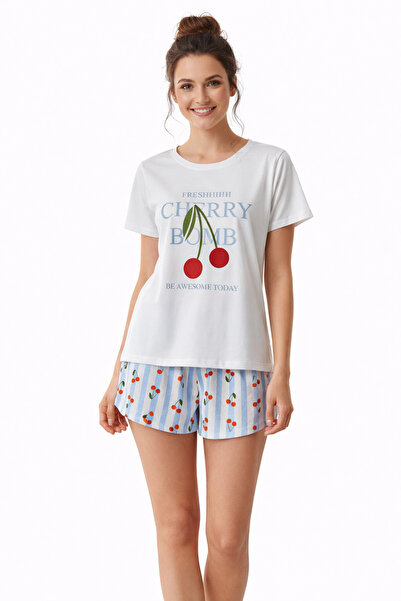 Bumbăcel Women's printed Short-Sleeved Cotton pajamas