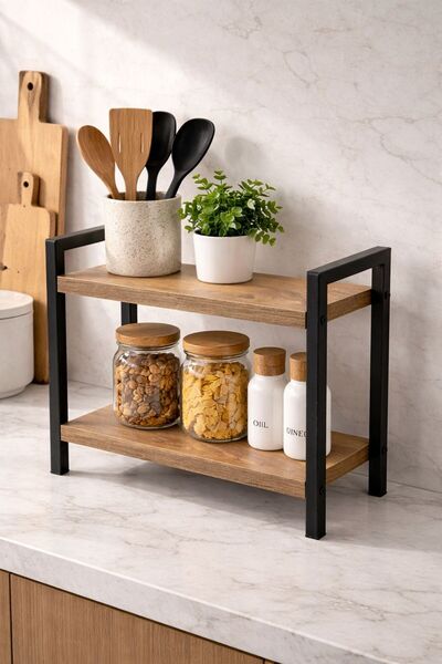 YzHome Multi-Purpose 2-Tier Organizer Home Corner Jar Storage Container Spice...