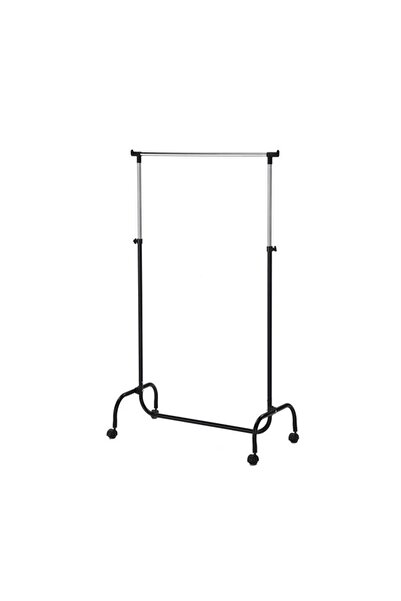 ELITECOMMERCEMARKET Metal Clothes Hanger with Wheels 82.5x43x170cm