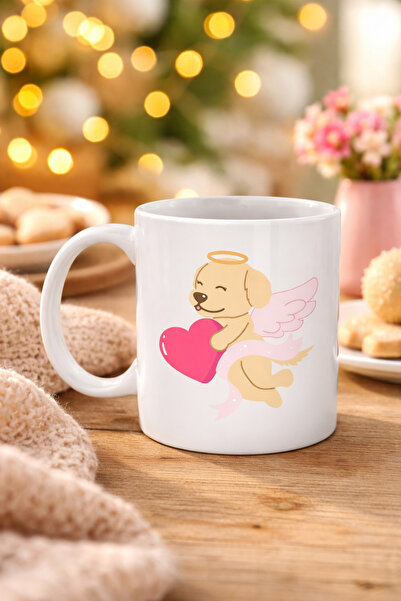CT STONES Porcelain Mug with Angel Golden Retriever Dog Design Model 55 – wit...