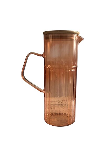 Glass In Love Bambu Kapaklı Renkli Cam Sürahi