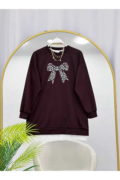 MODA VEDAT Women's Bowknot Printed Oy-So Tunic -0250 (Excluding Underwear)