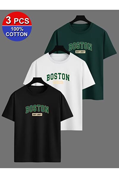 puolikuu Tricou unisex cu supradimensionat modele multiple BSTN/2 cu imprimeu...