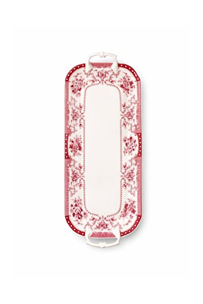 EVALIZA Voila Presentation Plate with Handle Red 44cm