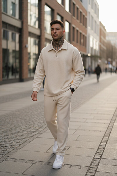 dehaine Men's tracksuit, sweatshirt + pants, men's suit, 2618