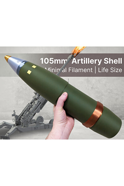 Titrek Toys 105mm Topçu Round / Shell Gerçek Boyut - Life-size 105mm Artiller...