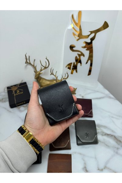 SANAT LEATHER 100% Genuine Crazy Leather Handmade Minimalist Wallet - Crazy Leather Stylish Quality Triod Card Holder Wallet