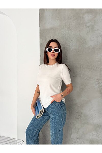 Noi Belis Soft-Textured Basic Crew Neck Knitwear Blouse Ss26Bz0082