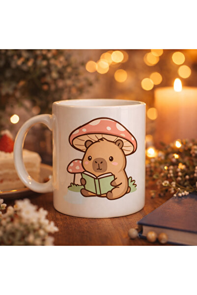 CT STONES Cute Capybara Reading a Book Patterned Porcelain Mug Model 97 – War...