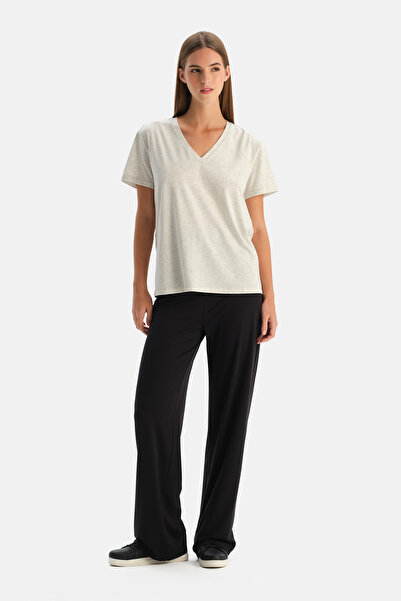 Dagi Cordonlu Wide-Leg Rayon Mixed Pants