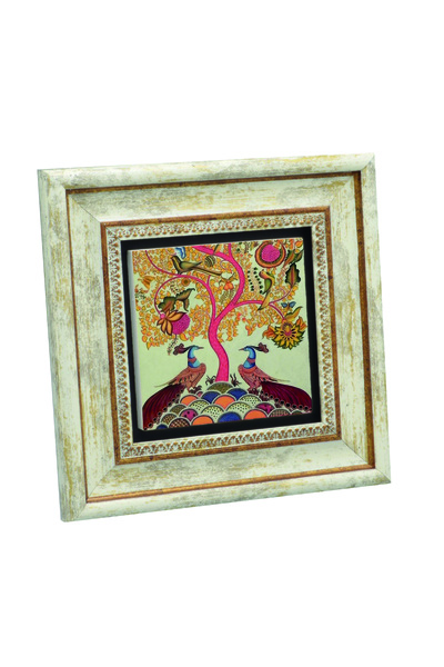 Sadrazam Peacocks Printed Natural Stone Painting 20X20Krg-161