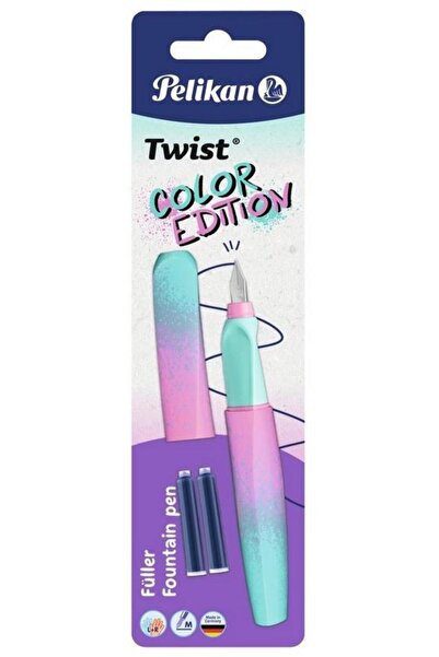 Pelikan Twist Color Edition pen, M nib, pink color