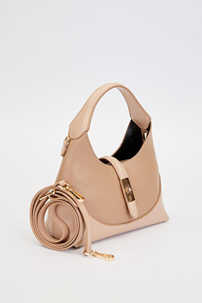 Lale Butik Levidor Soft Leather Bag 930978 Mink