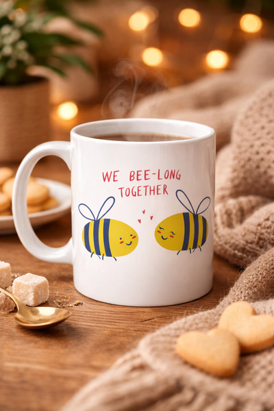 CT STONES Model 24 We Bee-Long Together Written Cute Bee Design Porcelain Mug...