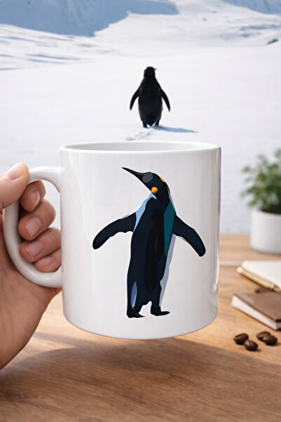 CT STONES Cana de porțelan cu design Nihilist Penguin, model 159 – Cana de ca...